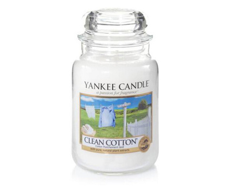 Свещ Yankee Candle, Clean Cotton, Голям Буркан