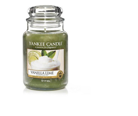 Свещ Yankee Candle, Vanilla Lime, Голям Буркан