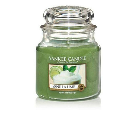 Свещ Yankee Candle, Vanilla Lime, Среден Буркан