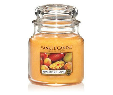 Свещ Yankee Candle Mango Peach Salsa, Малък Буркан
