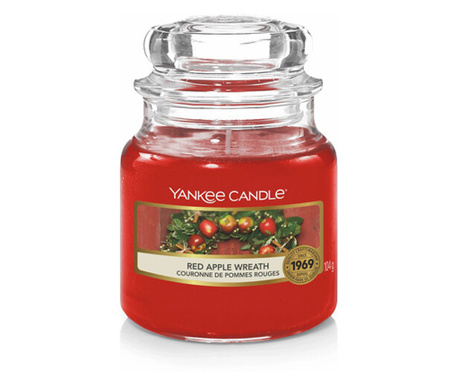 Свещ Yankee Candle,Red Apple Wreath, Малък Буркан