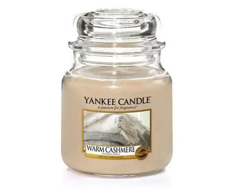Свещ Yankee Candle, Warm Cashmere, Среден Буркан