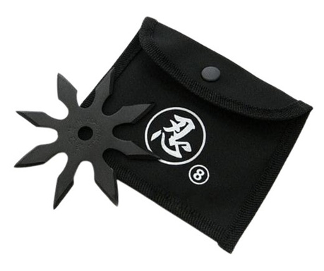 Хвърляща звезда IdeallStore®, Ninja Warrior, 8 ъгъла, металик, черен, 10 см