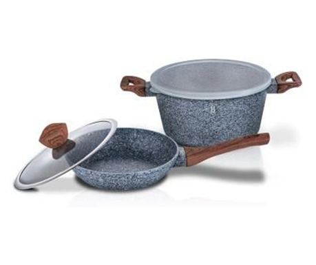 Set oala cu capac si tigaie, Berlinger Haus, BH 6199, Forest Line Collection