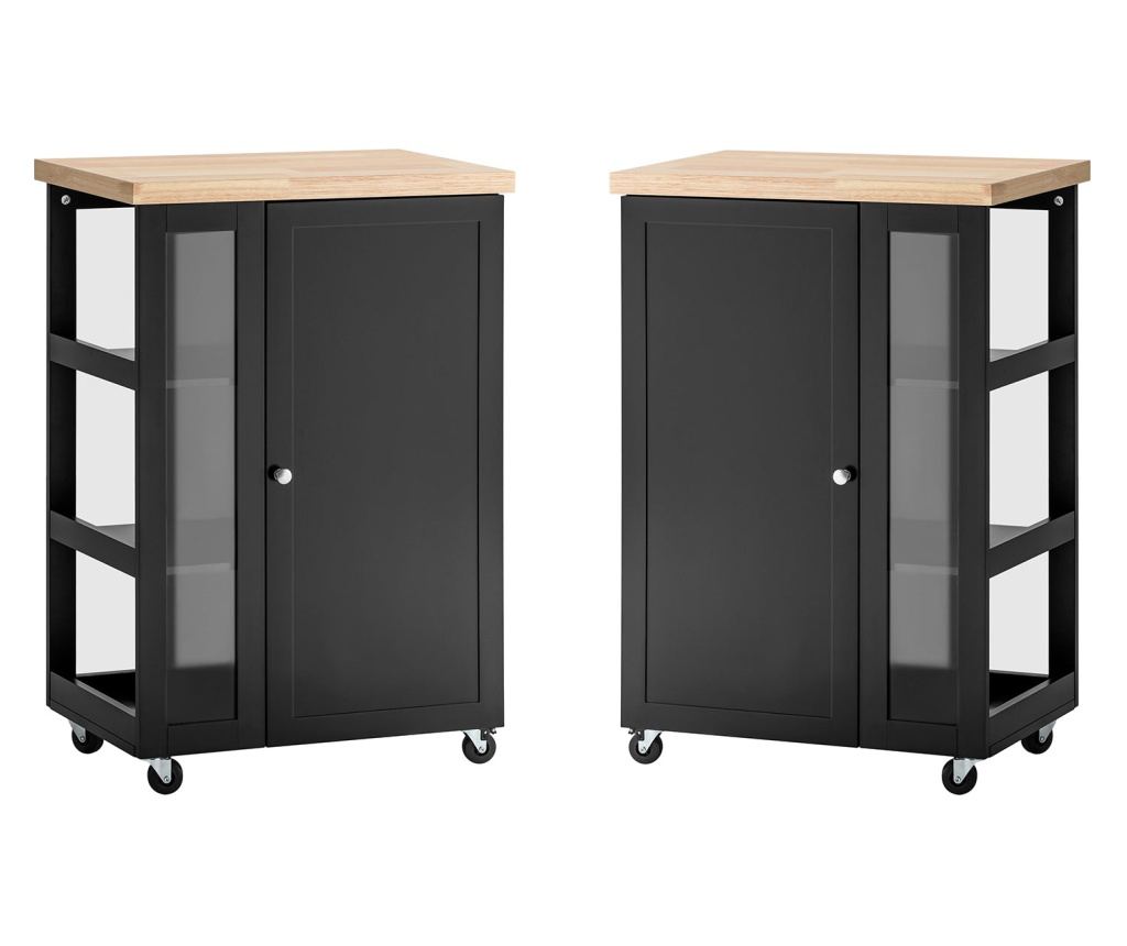 SoBuy kuhinjski voziček, kuhinjski voziček na kolesih, kuhinjsko omarico FKW75-SCH - 4