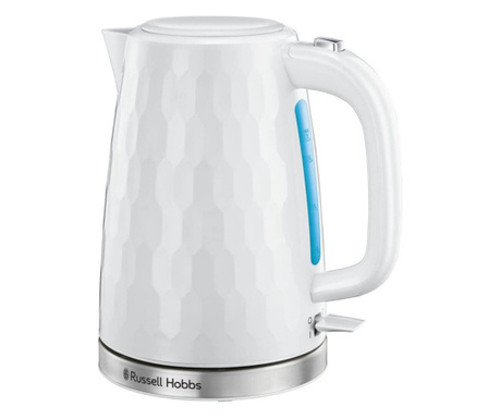 Ceainic electric Russell Hobbs Honeycomb 26050-70, 3000 W, 1.7 l, Oțel, Spout without underflow, Alb