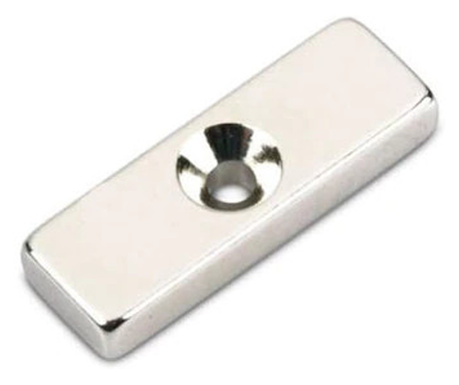 Magnet puternic neodim bloc 30mm x 10mm x 5mm - cu orificiu