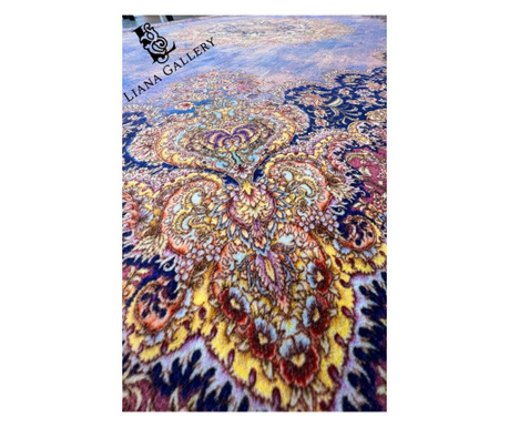 Персийски килим, 150Х225 см,Коприна и памук, цвят Многоцветен