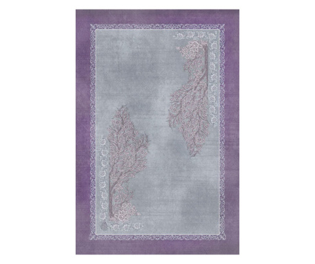 Персийски килим, 150Х225 см,Коприна и памук, , цвят лилаво