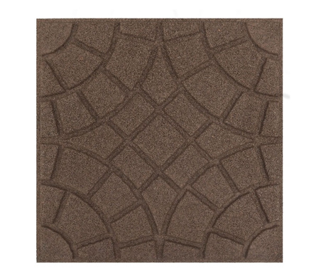 Pavela Bella Roca imitatie piatra, model geometric, maro, cauciuc reciclat, 45x45x2.5 cm