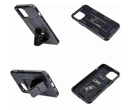 Husa Antisoc Magnetica Premium Forcell Defender cu Suport Telefon pentru Iphone 12 Mini, Neagra
