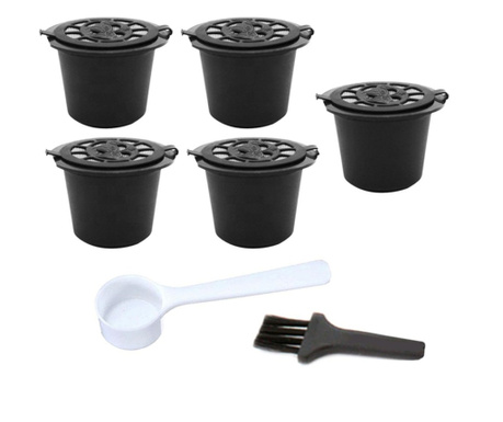 Set 5 capsule reutilizabile pentru cafea, Gonga® Maro