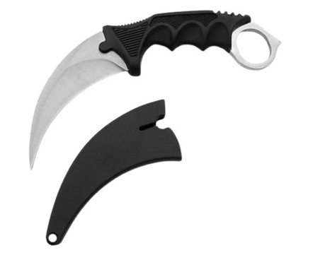 IdeallStore® ловен нож, Claw Assault, 19 см, сребро, включена обвивка