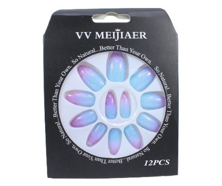 12 csillogó műszegből álló készlet, VV Meijiaer, színátmenet