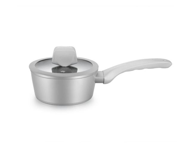 Комплект тенджери и тигани Royalty Line T010-Silver, 10 части, Мраморно покритие, Индукция, Сребрист