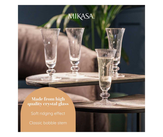 Mikasa Salerno kristályüveg flőte pezsgős pohár 4 db
