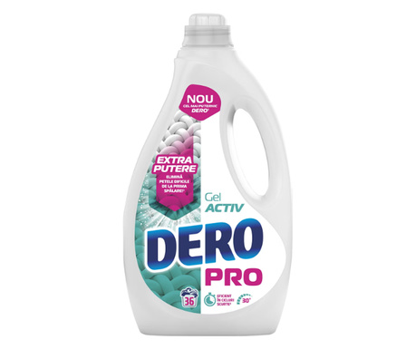 Detergent de rufe lichid Dero PRO Activ Gel, 36 spalari, 1.8L