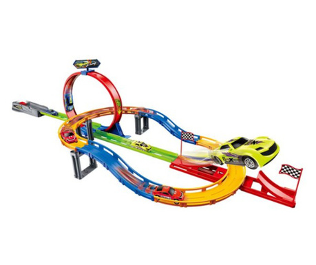 Set de joaca interactiv pentru baieti, pista loop pentru masinute de curse Formula 1, multicolor, 36 luni+
