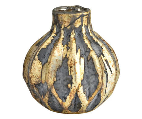 Vaza sticla aspect antichizat, 9x9 cm