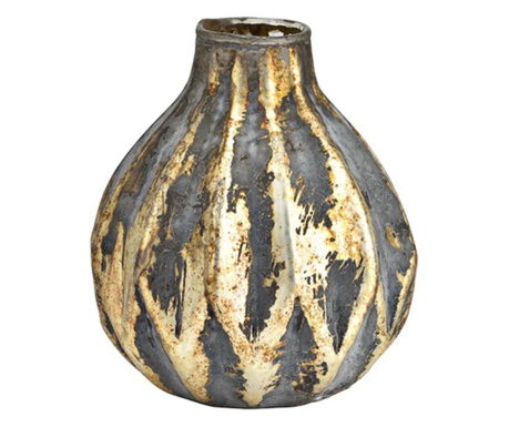 Vaza sticla aspect antichizat, 11x13 cm