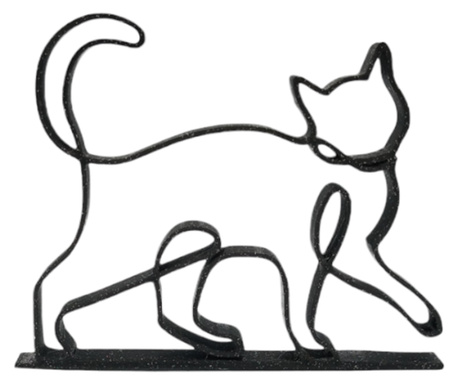 Decoratiune minimalista cu forma de pisica, pentru decor modern,150x120x15 mm