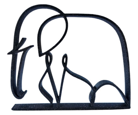Decoratiune minimalista in forma de elefant, 150x130x15 mm