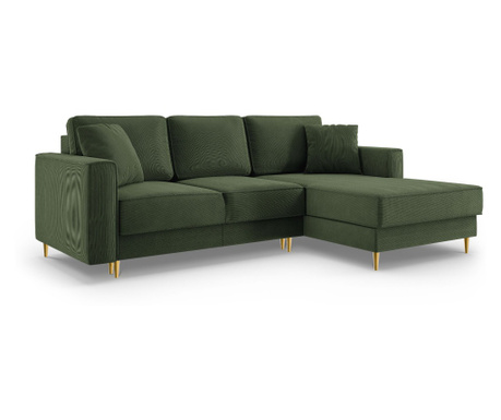 Coltar dreapta Cosmopolitan Design, Fano, verde, 242x174x89 cm