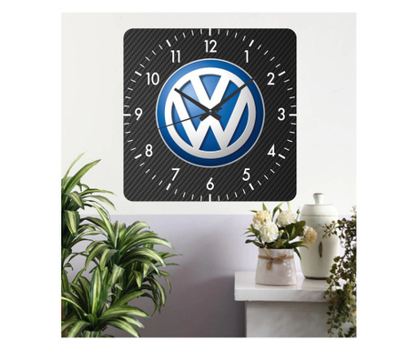 Ceas de perete VW Dark Blue, 30x30, patrat