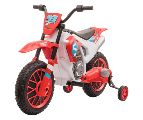 Motocicleta Electrica pentru Copii Baterie 12V Reincarcabila si Rotite Rosu