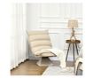 Fotoliu Relax din material capitonat cu pivotare la 360°, fotoliu rabatabil pe 3 nivele 62x62x95cm, bej
