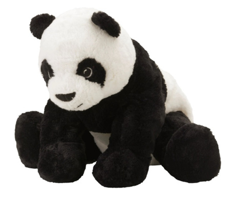 Jucarie de plus in forma de ursulet panda, lavabil la masina de spalat, 30 cm, 18 luni+