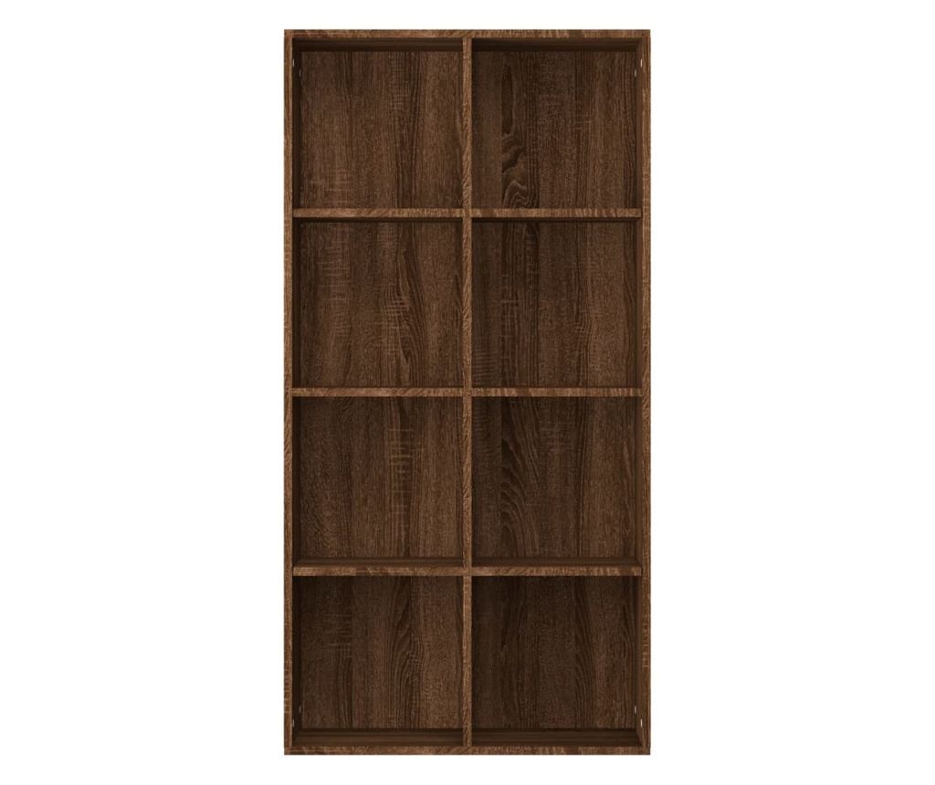Βιβλιοθήκη/Μπουφές, καφέ δρυς, 66x30x130 εκ., επεξεργασμένο ξύλο - 8