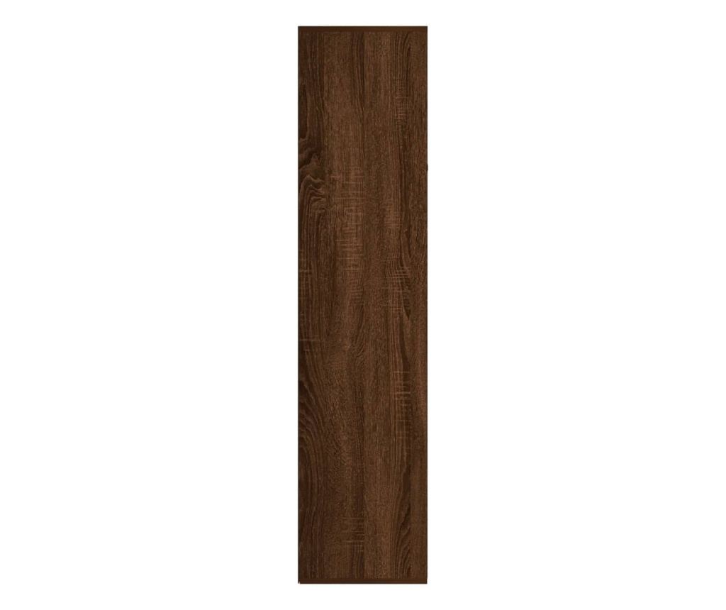 Βιβλιοθήκη/Μπουφές, καφέ δρυς, 66x30x130 εκ., επεξεργασμένο ξύλο - 9