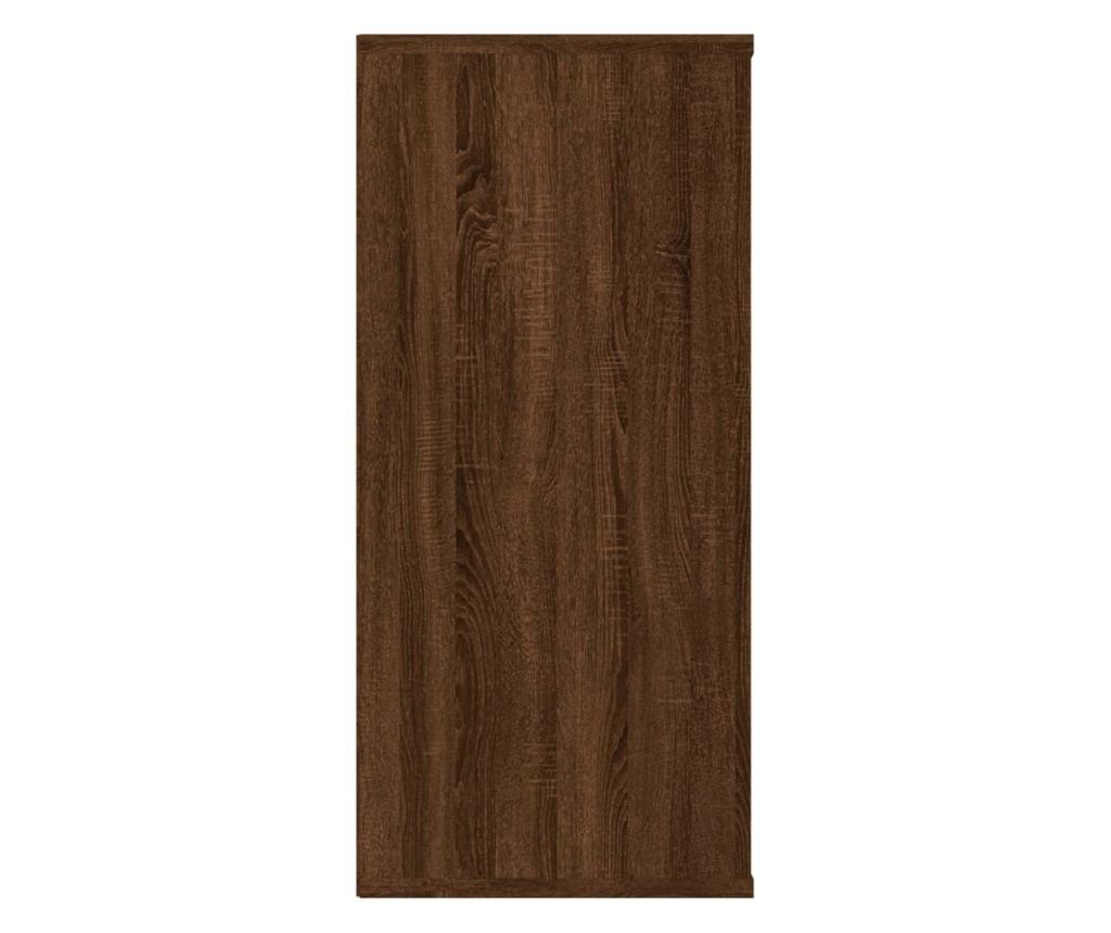 Βιβλιοθήκη/Μπουφές, καφέ δρυς, 66x30x98 εκ., επεξεργασμένη ξυλεία - 7