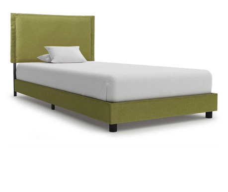 Рамка за легло, зелена, 90 х 200 см, плат