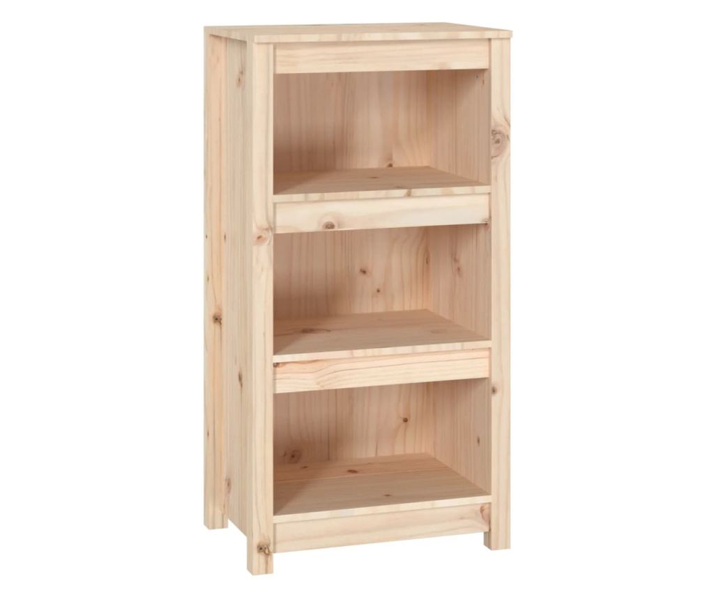 Βιβλιοθήκη, 50x35x97 εκ., Μασίφ Ξύλο Πεύκου - 2
