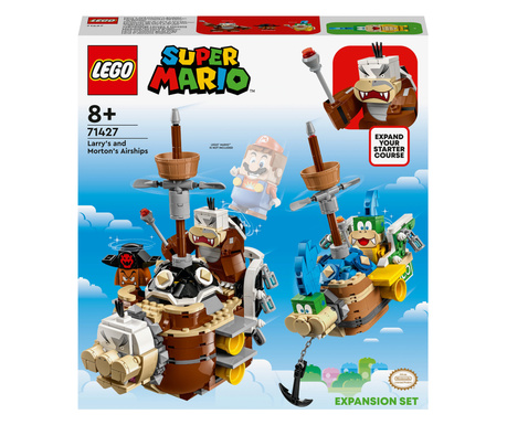 LEGO® Super Mario - Set de extindere - Zepelinele lui Larry si Morton 71427, 1062 piese