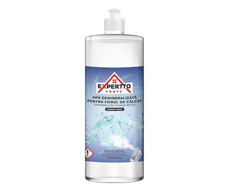 Apa demineralizata pentru fier de calcat, Expertto, 1 L, parfum Fresh