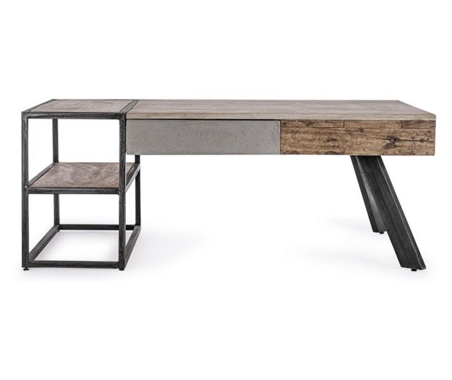 Stolik kawowy Manchester z drewna i stali 118x70x45 cm