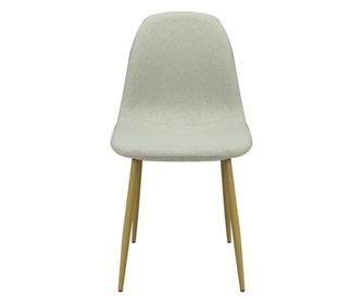 Scaun dining Diego, stil scandinav, textil, picioare metalice, gri