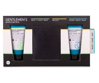 Set pentru barbati cu cu Gel de dus 2&1 60ml, Balsam after shave 60ml, Portofel