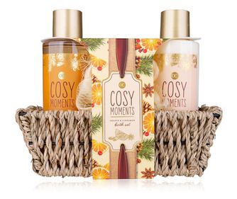 Set cosmetice Craciun Cosy Moments cu Gel de dus 150ml si Lotiune de corp 150ml si burete de baie
