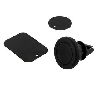 Suport magnetic auto pentru telefon, rotire 360°, prindere tip clema Negru