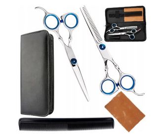 Set pentru frizerie si coafor, 6 piese, Gonga® Argintiu