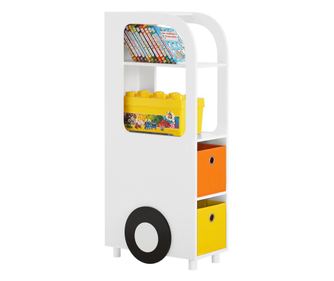 SoBuy falra szerelhető könyvespolc, gyermek fali könyvespolc, gyermek fali polc KMB67-W