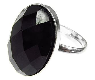Inel argint reglabil cu onix natural fatetat 18x13 MM