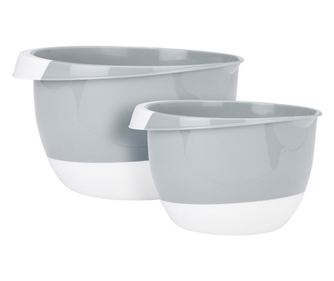 Két keverő / tálaló tálból álló készlet eszközök Excellent Houseware, polipropilén, 2 és 3,5 l, szürke