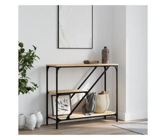 Sonoma tlgyfa konzolasztal, 88,5x30x75 cm, feldolgozott fa