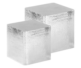 Stolovi za kavu, 2 kom., srebrni, aluminij