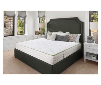 Saltea Ortopedica, Hipoalergenica, Premium Bamboo Memory Latex, 140x190 cm, H 26 cm, Arcuri Pocket, 7 Zone de Confort